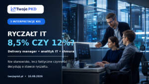 Ryczałt IT 8,5% czy 12% – delivery manager, analityk IT i usługi chmurowe